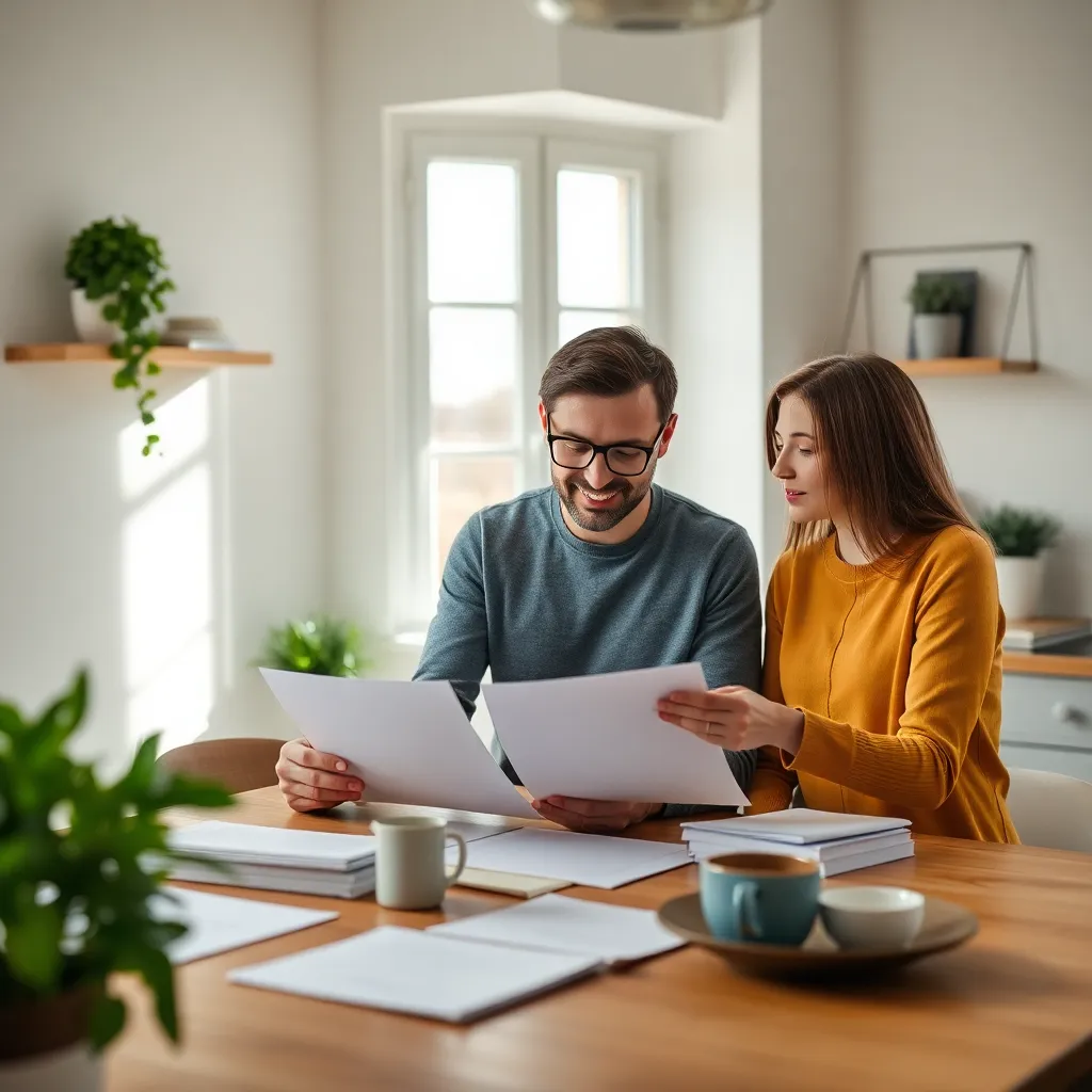 Tablet met budgetcalculator app en financiële grafieken